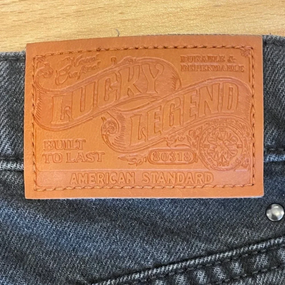 Lucky Brand Lucky Legend Jeans‎ Womens 4/27 Black Cotton 90s Loose Stud Western